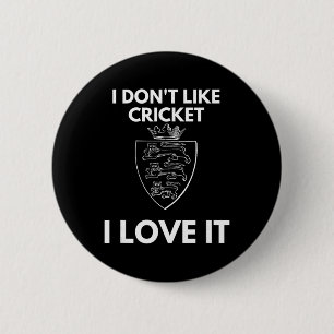 Macaron Rond 5 Cm Je n'aime pas le cricket je l'adore Angleterre Cri