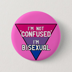 Macaron Rond 5 Cm Je ne suis pas confus, je suis bisexuel