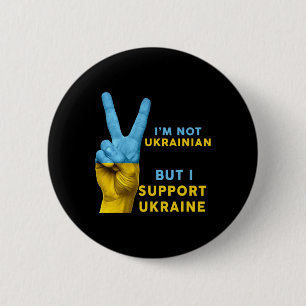 Macaron Rond 5 Cm Je ne suis pas ukrainien mais je soutiens l'Ukrain