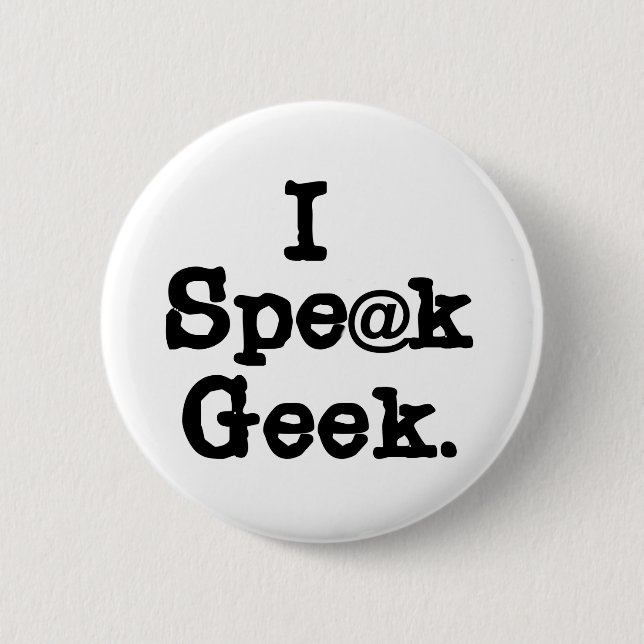 Macaron Rond 5 Cm Je parle Geek (Devant)