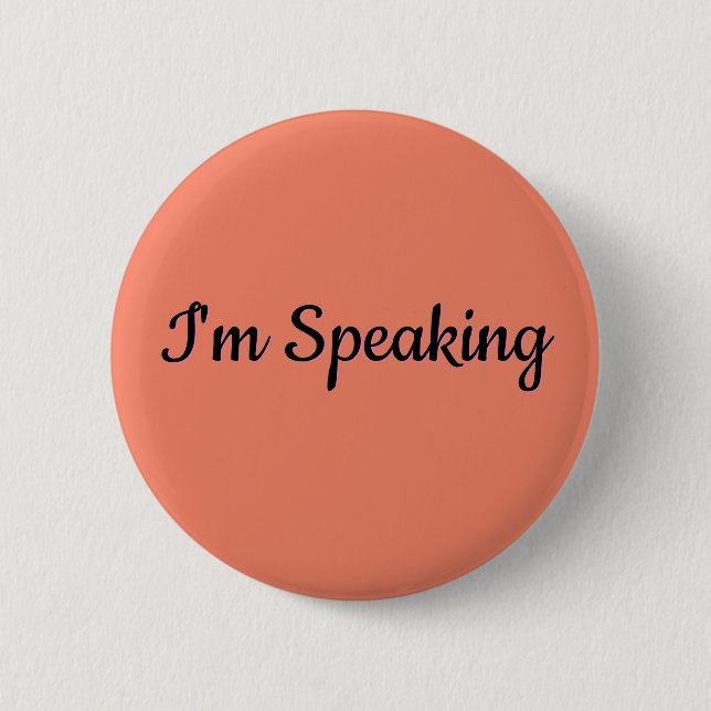 Macaron Rond 5 Cm Je parle mème - Texte personnalisé (Devant)