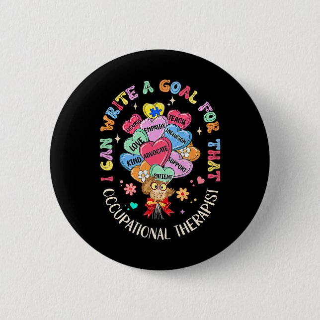 Macaron Rond 5 Cm Je Peux Écrire L'Objectif Pour Cette Thérapie Prof (Devant)