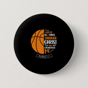 Macaron Rond 5 Cm Je peux faire toutes choses par Christ - Joueur de