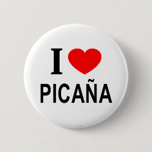 Macaron Rond 5 Cm Je ❤️ PICAÑA J'AIME PICAÑA J'❤️ PICAÑA