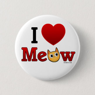 Macaron Rond 5 Cm "Je Pin de chat de chats de coeur de Meow de