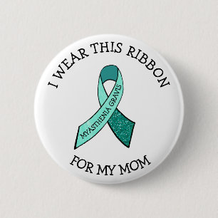 Macaron Rond 5 Cm Je porte ce ruban pour ma maman MG Button