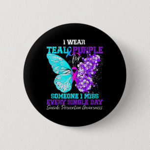 Macaron Rond 5 Cm Je Porte Des Experts Turquoises Et Violets En Prév