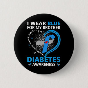 Macaron Rond 5 Cm Je Porte Du Bleu Pour Mon Frère Hope Aimer Le Diab