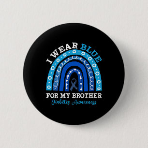 Macaron Rond 5 Cm Je Porte Du Bleu Pour Mon Frère T1D Type 1 Diabète
