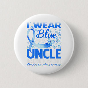 Macaron Rond 5 Cm Je Porte Du Bleu Pour Mon Oncle Sensibiliser Au Di