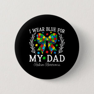 Macaron Rond 5 Cm Je Porte Du Bleu Pour Mon Père Coquette Bow Family