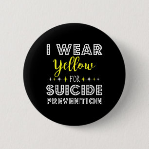Macaron Rond 5 Cm Je Porte Du Jaune Pour Le Sujet De Sensibilisation