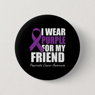 Macaron Rond 5 Cm Je Porte Du Purple Pour Mon Ami Cancer Pancréatiqu