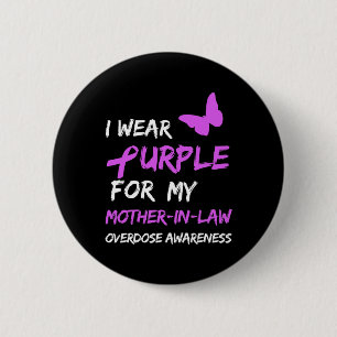 Macaron Rond 5 Cm Je Porte Du Purple Pour Mon Prophète De La Mère En