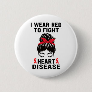 Macaron Rond 5 Cm Je Porte Du Rouge Pour Lutter Contre Les Maladies 