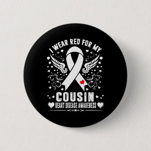 Macaron Rond 5 Cm Je Porte Du Rouge Pour Mon Cousin Cardiopathie M S
