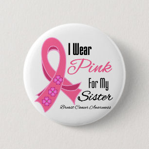Macaron Rond 5 Cm Je Porte Du Ruban Rose Soeur Du Cancer Du Sein