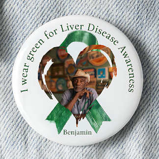 Macaron Rond 5 Cm Je porte du vert pour la photo de sensibilisation