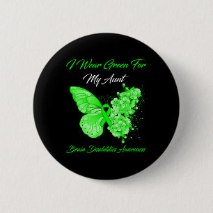 Macaron Rond 5 Cm Je Porte Du Vert Pour Ma Tante Handicap Cerveau
