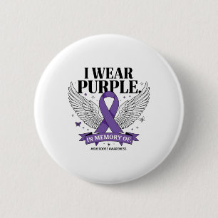 Macaron Rond 5 Cm Je porte du violet en mémoire de mon fils Sensibil