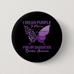 Macaron Rond 5 Cm Je Porte Du Violet En Mémoire Pour Ma Fille Surdos