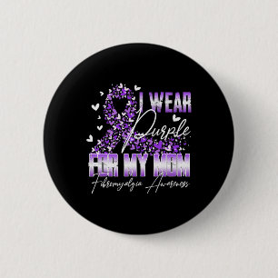 Macaron Rond 5 Cm Je Porte Du Violet Pour Ma Maman Fibromyalgie Sens