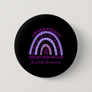 Macaron Rond 5 Cm Je Porte Du Violet Pour Sensibiliser Mon Fils À Un