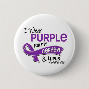 Macaron Rond 5 Cm Je porte le pourpre pour mon lupus du neveu 42