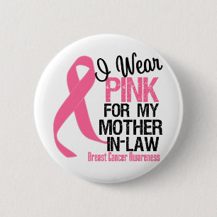 Macaron Rond 5 Cm Je porte le rose pour ma belle-mère