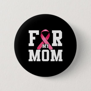 Macaron Rond 5 Cm Je Porte Le Rose Pour Ma Mère Pink Ribbon Cancer D