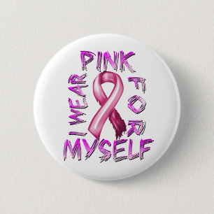 Macaron Rond 5 Cm Je porte le rose pour Myself.png