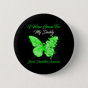 Macaron Rond 5 Cm Je Porte Le Vert Pour Mon Père Handicap Cerveau Co