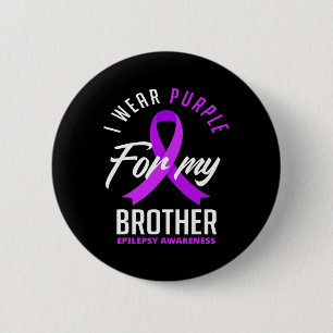 Macaron Rond 5 Cm Je Porte Le Violet Pour Ma Conscience De L'Épileps