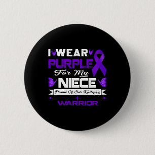 Macaron Rond 5 Cm Je Porte Le Violet Pour Ma Nièce Fier De Notre Épi