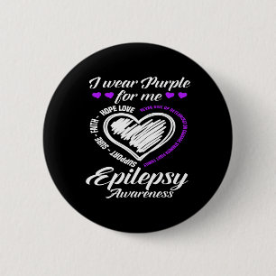 Macaron Rond 5 Cm Je Porte Le Violet Pour Moi Guerrier Fighter Epile