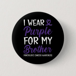 Macaron Rond 5 Cm Je Porte Le Violet Pour Mon Frère Cancer Pancréati