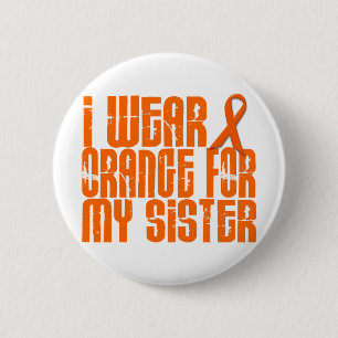 Macaron Rond 5 Cm Je porte l'orange pour ma soeur 16