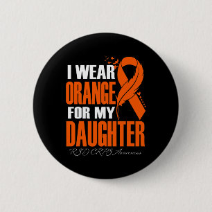 Macaron Rond 5 Cm Je Porte Orange Pour Ma Fille Rsd Crps Sensibilisa