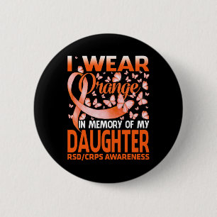 Macaron Rond 5 Cm Je Porte Orange Pour Ma Fille Rsd Crps Sensibilisa