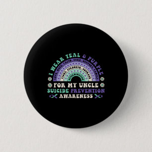 Macaron Rond 5 Cm Je Porte Turquoise Et Violet Pour Mon Oncle Suicid