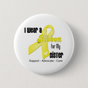 Macaron Rond 5 Cm Je porte un ruban pour ma soeur - Sarcoma
