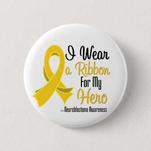Macaron Rond 5 Cm Je porte un ruban pour mon héros - neuroblastome