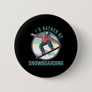 Macaron Rond 5 Cm Je préfère le snowboard Retro Ski Goggings Winte