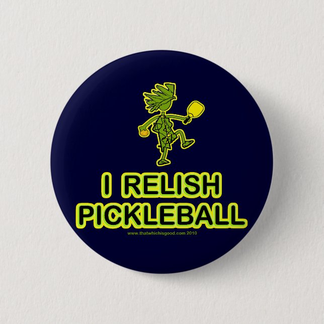 Macaron Rond 5 Cm Je Relish Pickleball Shirts & Cadeaux (Devant)