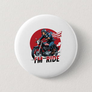 Macaron Rond 5 Cm JE RIDE � Moto