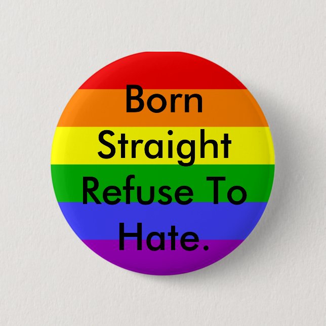 Macaron Rond 5 Cm je soutiens des homosexuels ! (Devant)