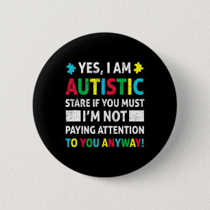 Macaron Rond 5 Cm Je Suis Autistic Fun Sensibilisation sur l'autisme