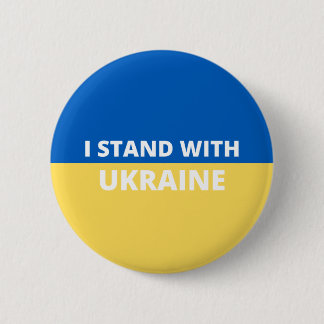MACARON ROND 5 CM JE SUIS AVEC LE BOUTON UKRAINE