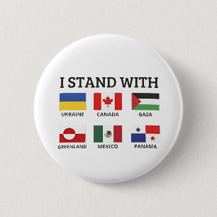 Macaron Rond 5 Cm Je Suis Avec Le Canada Mexique Gaza Ukraine