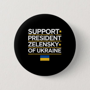 Macaron Rond 5 Cm Je suis avec le président Zelensky - Je suis avec
